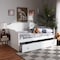 Baxton Studio Millie Cottage Farmhouse White Finished Wood Full Size Daybed with Trundle 179-11169-Zoro - alternate 8